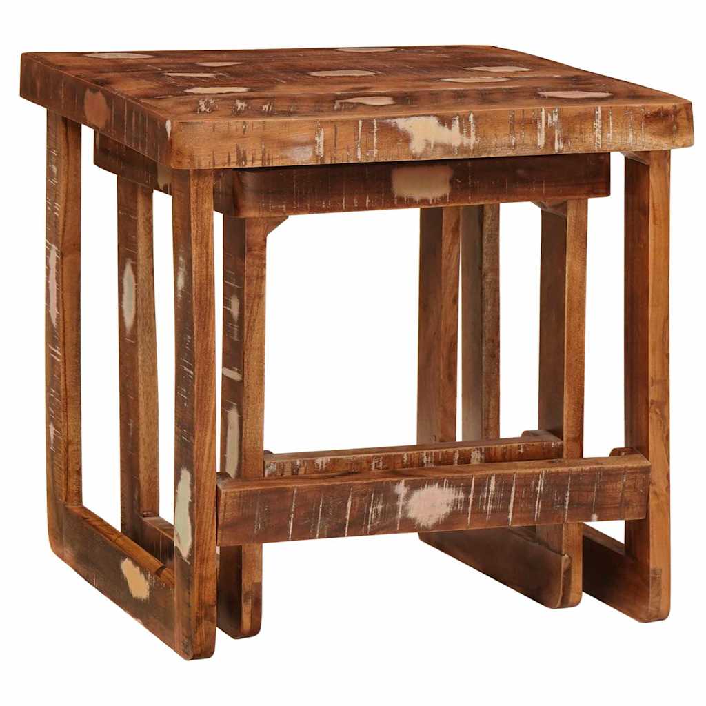 Tables d'appoint Multicolore bois de récupération massif - XIOS