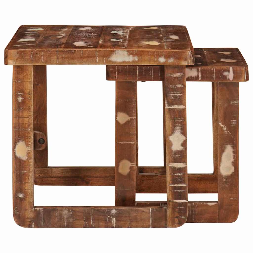 Tables d'appoint Multicolore bois de récupération massif - XIOS