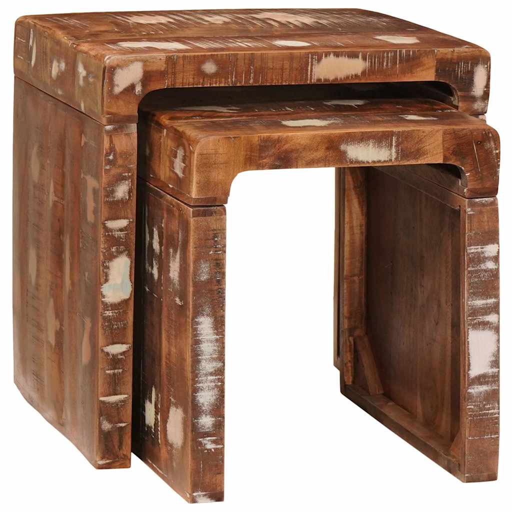 Tables d'appoint Multicolore bois de récupération massif - XIOS