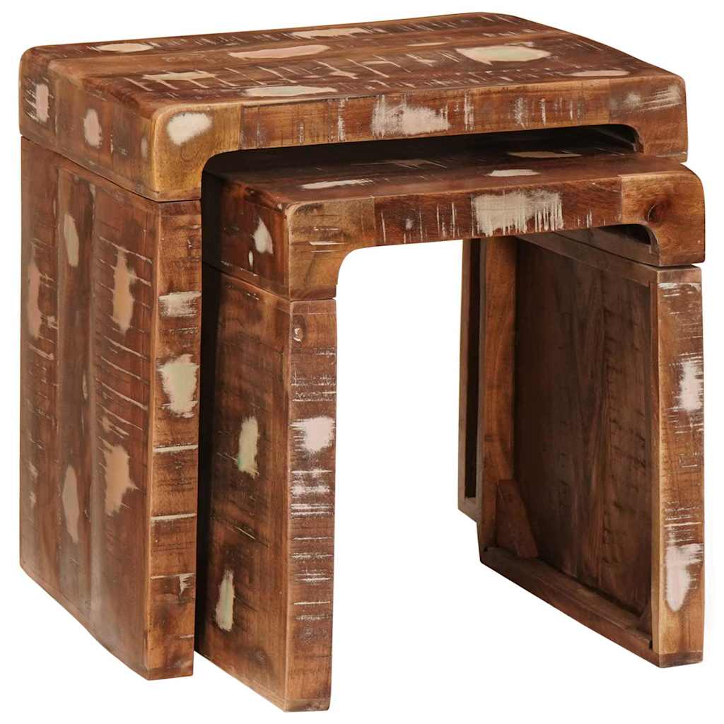 Tables d'appoint Multicolore bois de récupération massif - XIOS