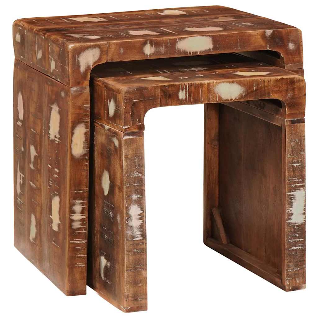 Tables d'appoint Multicolore bois de récupération massif - XIOS
