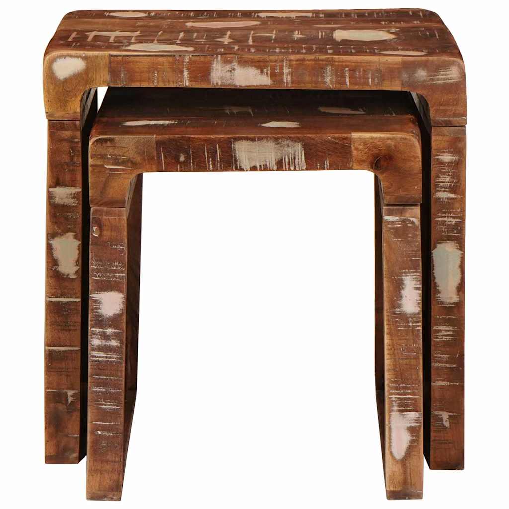 Tables d'appoint Multicolore bois de récupération massif - XIOS