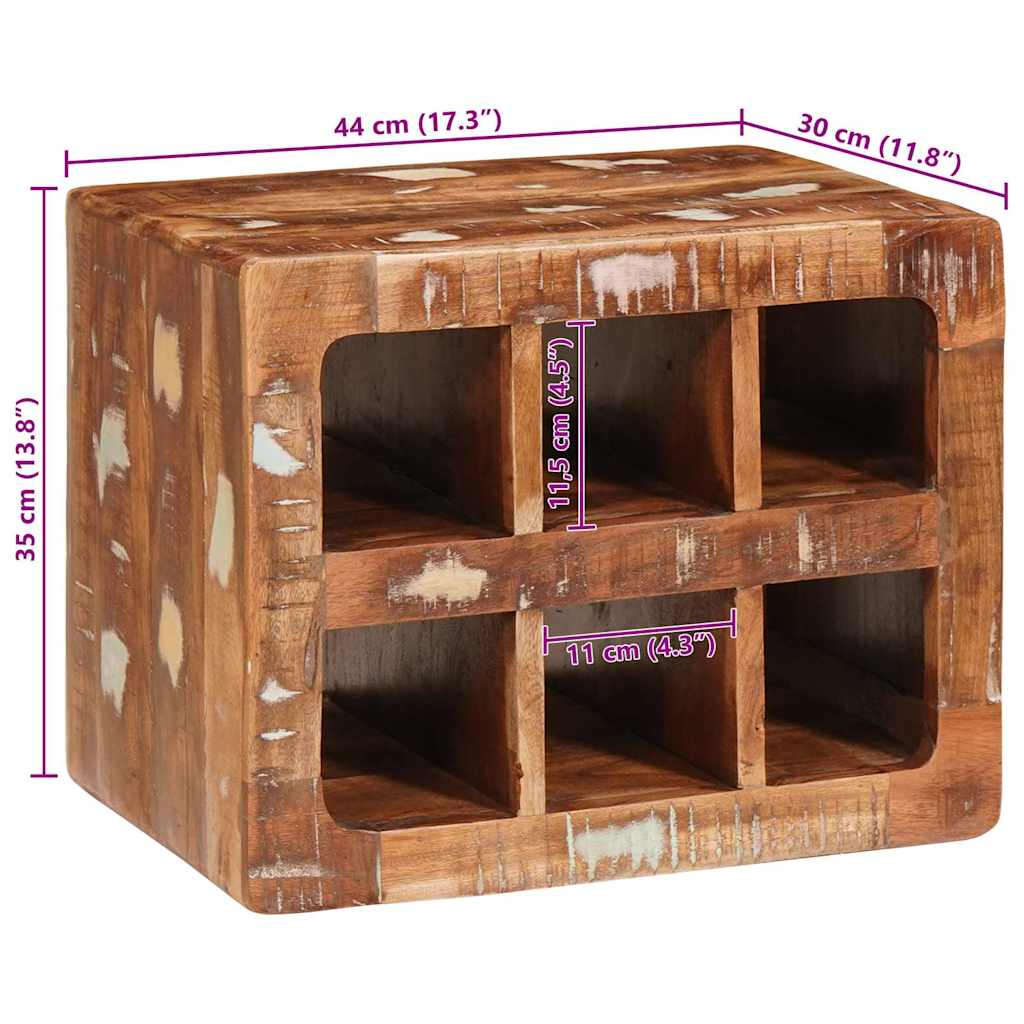 Étagère à vin Marron 44 x 30 x 35 cm Bois récupéré massif - XIOS