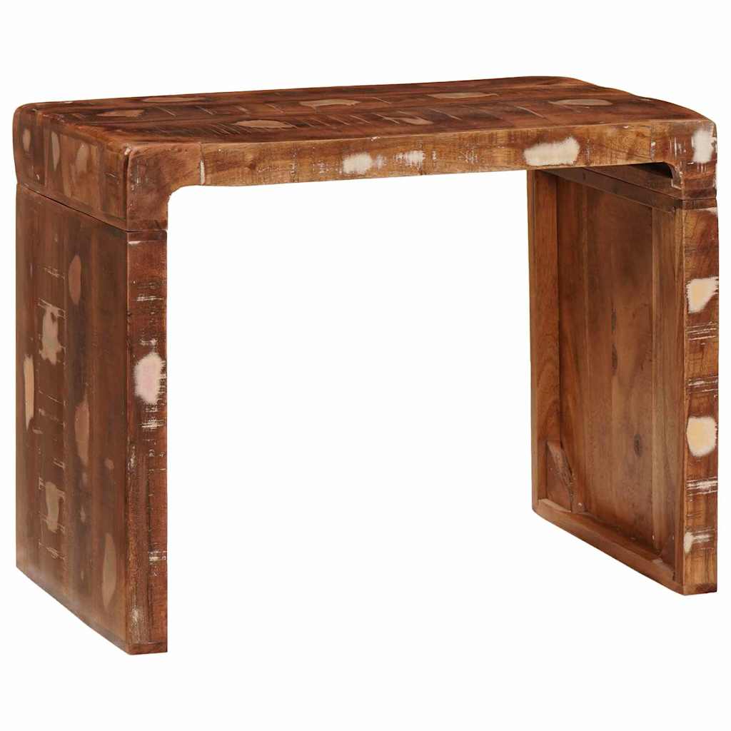 Table d'appoint 60 x 35 x 45 cm bois de récupération massif - XIOS