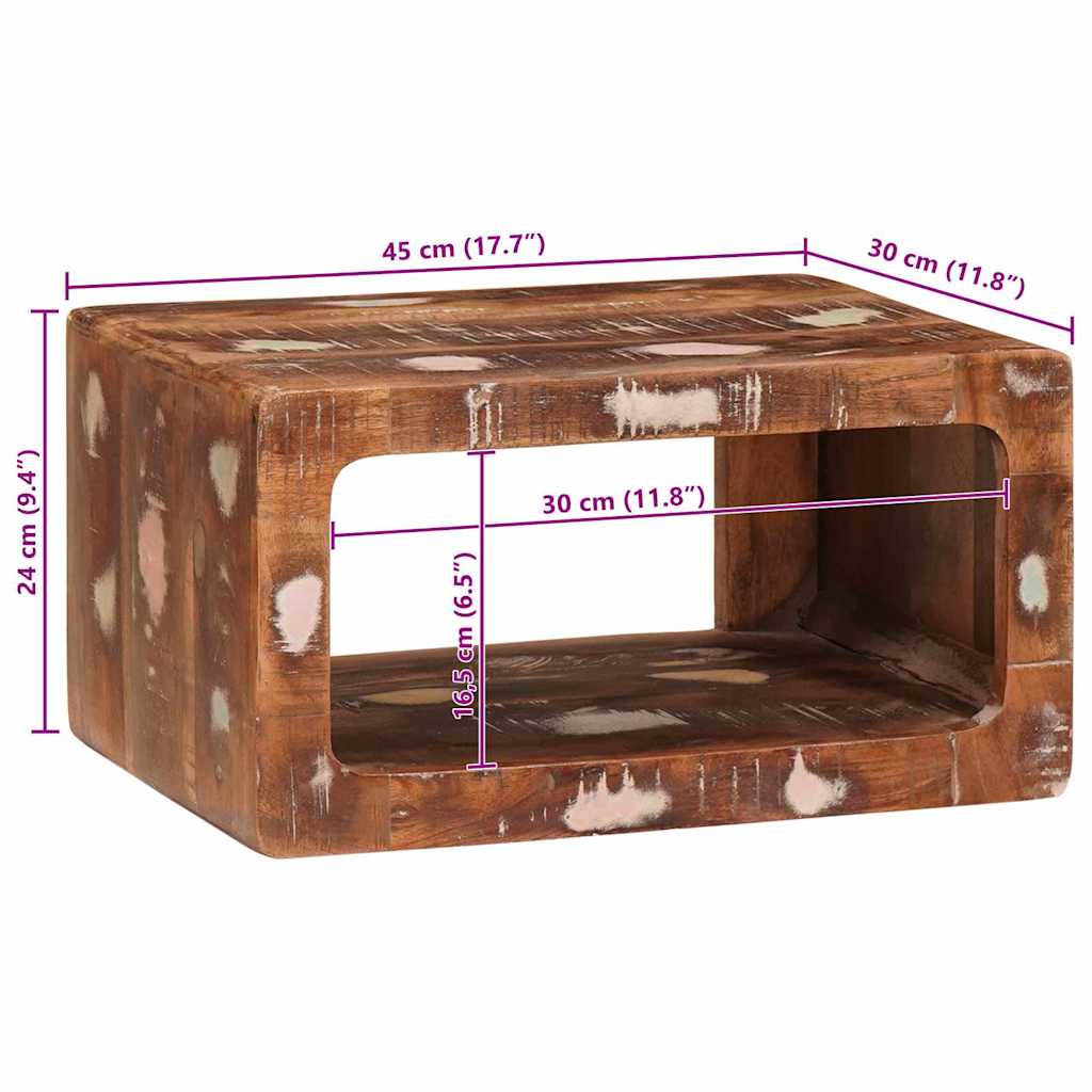 Tables de chevet 45 x 30 x 24 cm bois de récupération massif - XIOS