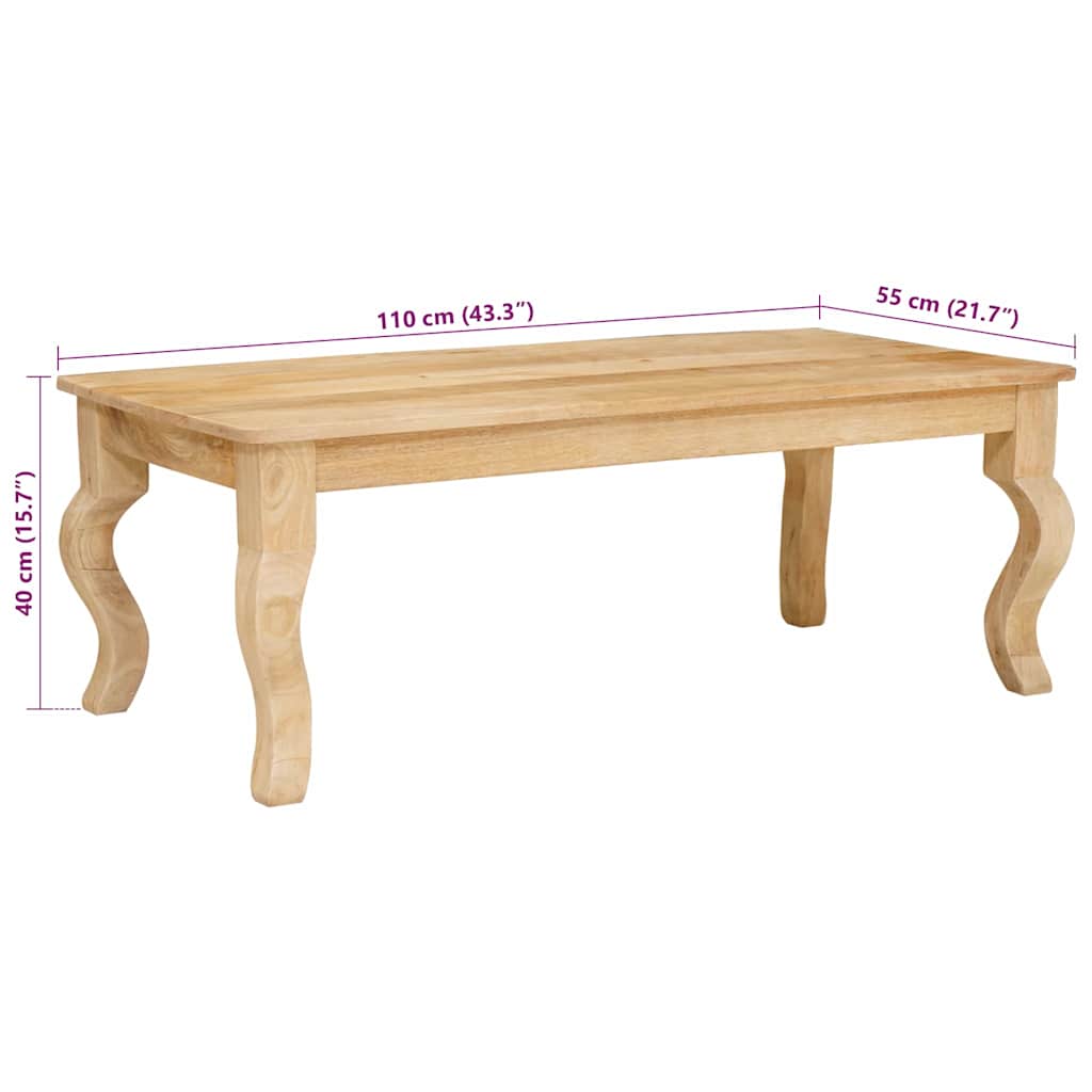 Table basse Marron 100 x 55 x 40 cm bois de manguier massif - XIOS