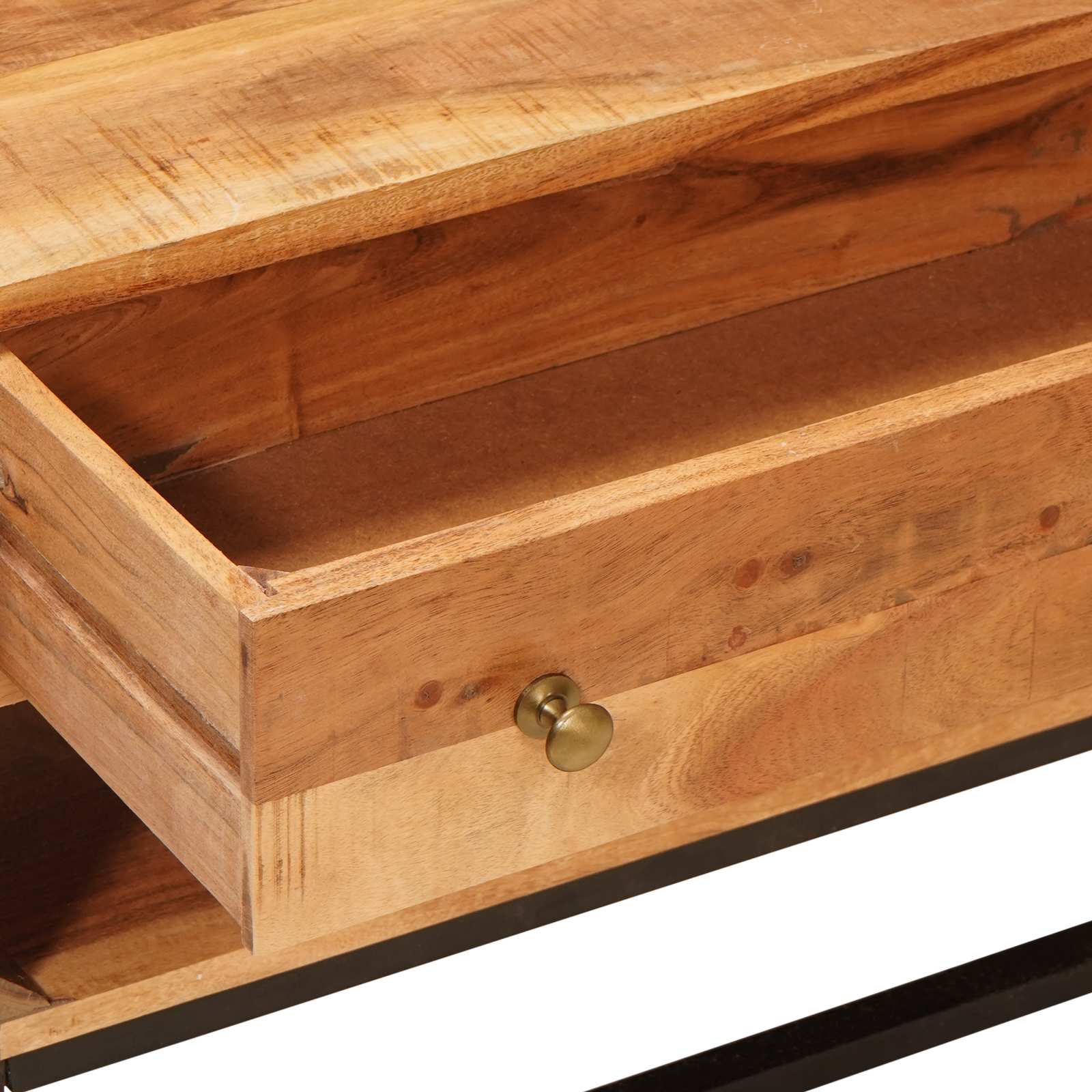 Meuble TV Naturel 110 x 30 x 44 cm Bois d'Acacia Massif - XIOS