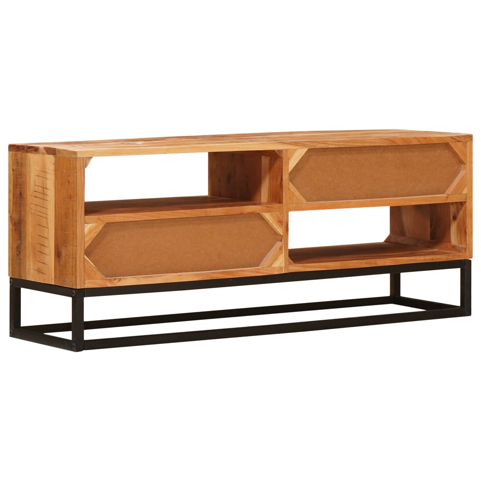 Meuble TV Naturel 110 x 30 x 44 cm Bois d'Acacia Massif - XIOS