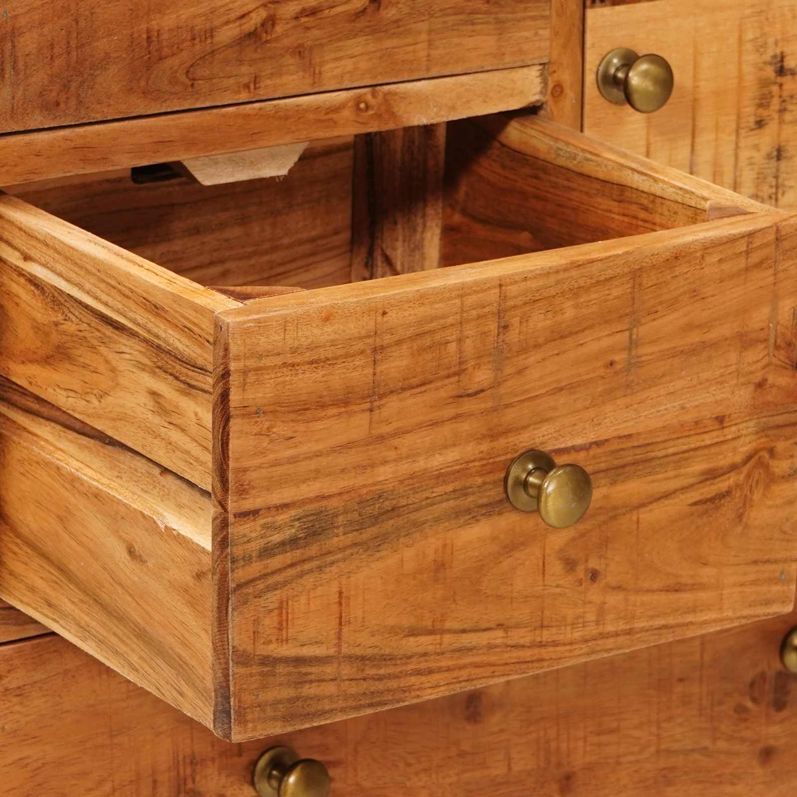 Commode avec porte Naturel 55 x 30 x 90 cm Bois d'Acacia Massif - XIOS