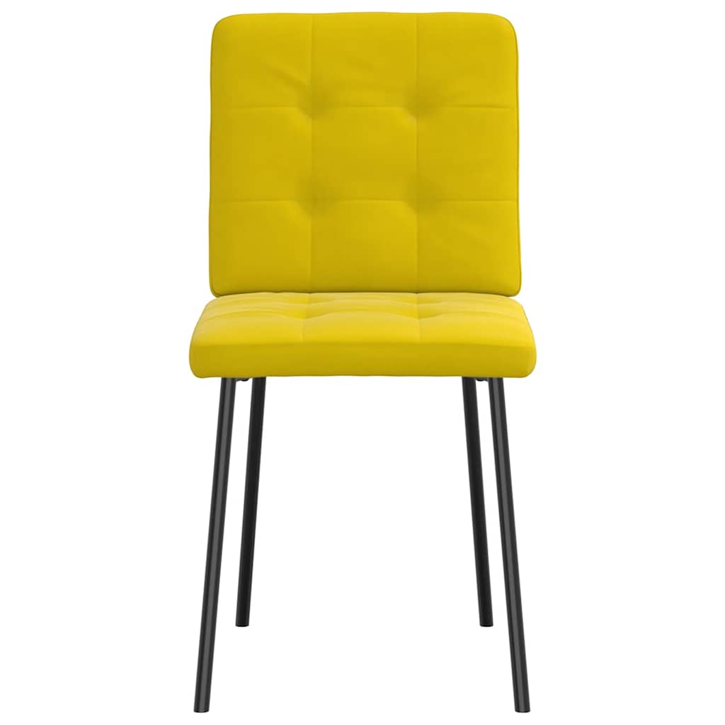 Chaises à manger lot de 2 Jaune Velours - XIOS