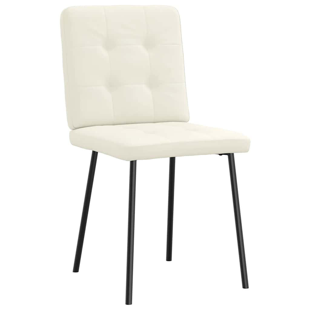 Chaises à manger lot de 2 Crème Velours - XIOS