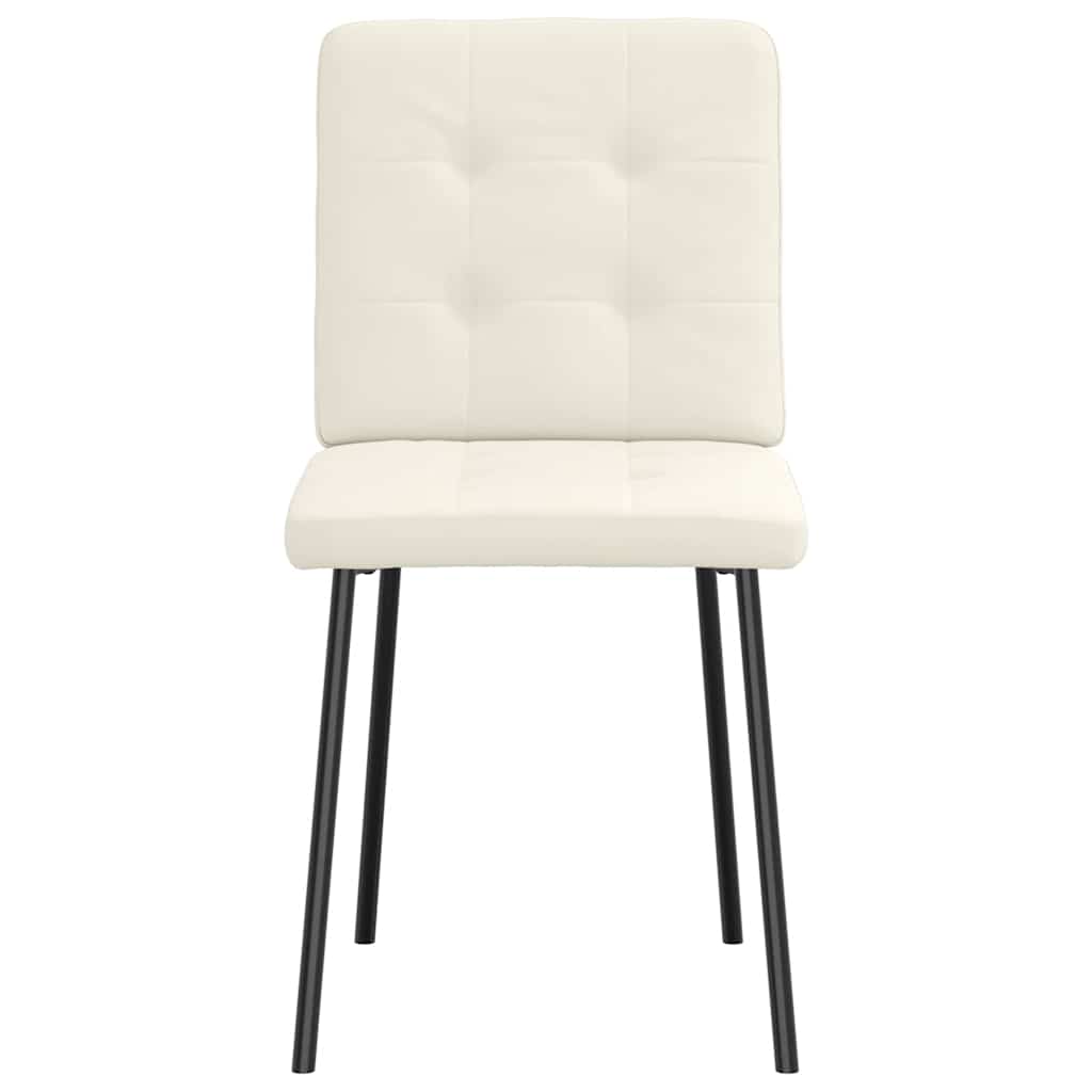 Chaises à manger lot de 2 Crème Velours - XIOS