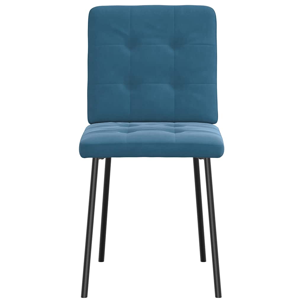 Chaises à manger lot de 2 Bleu Velours - XIOS