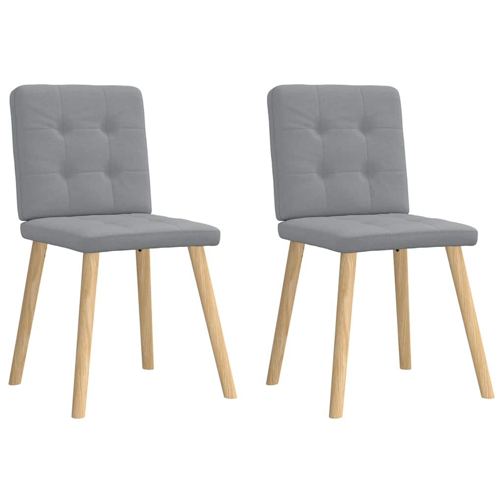 Chaises à manger lot de 2 gris clair tissu - XIOS