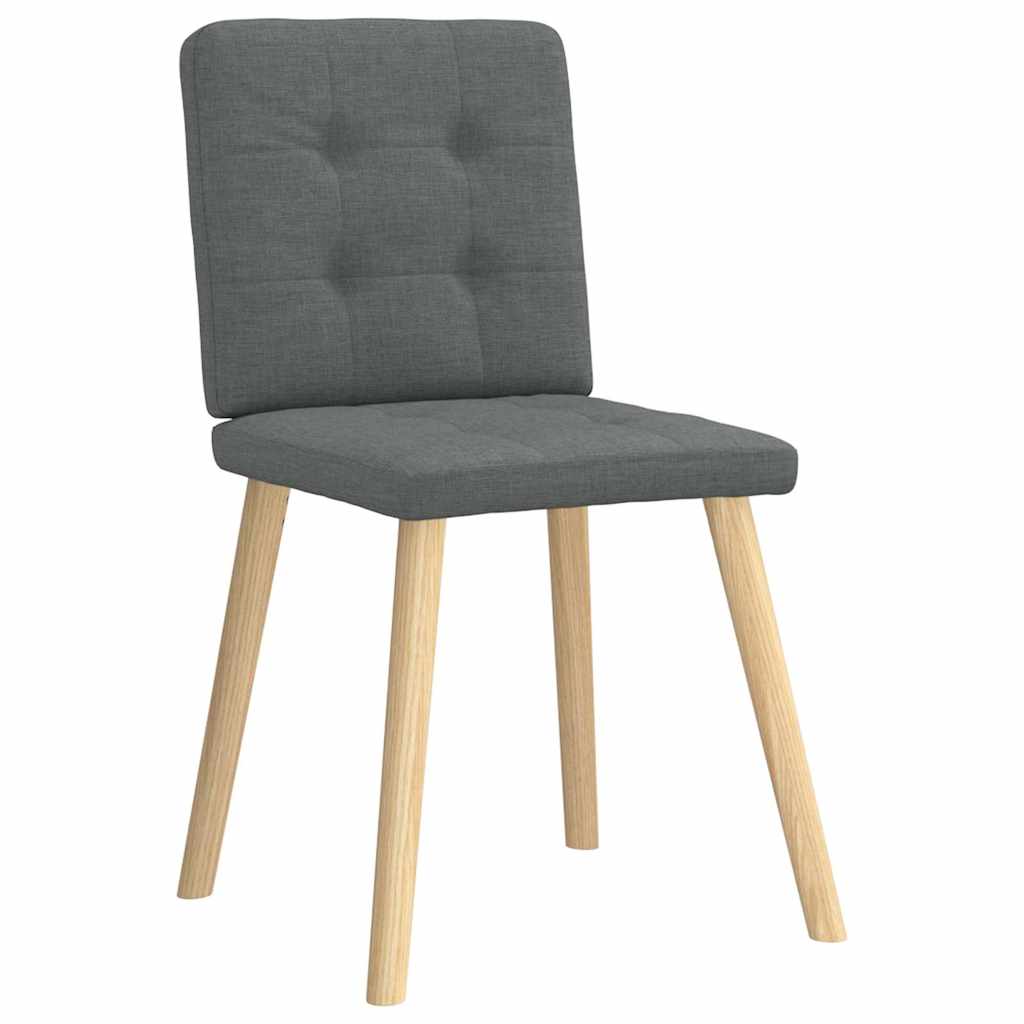 Chaises à manger lot de 2 gris foncé tissu - XIOS