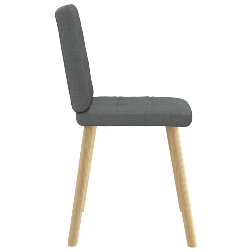 Chaises à manger lot de 2 gris foncé tissu - XIOS