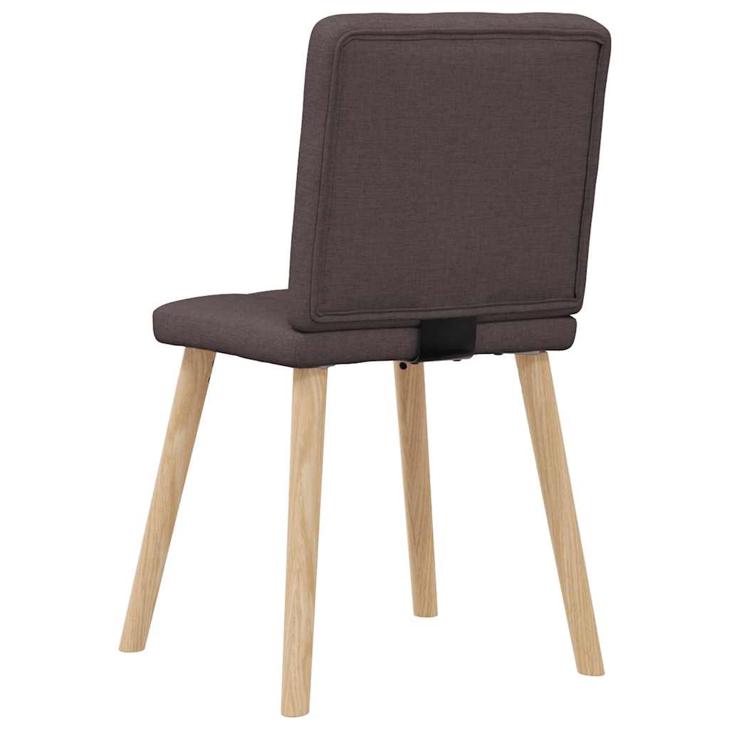 Chaises à manger lot de 2 marron foncé tissu - XIOS