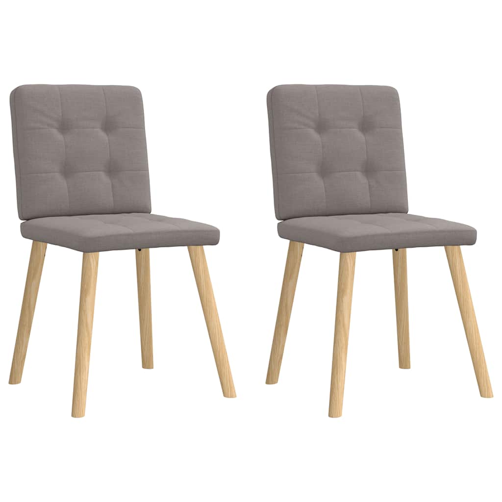 Chaises à manger lot de 2 taupe tissu - XIOS