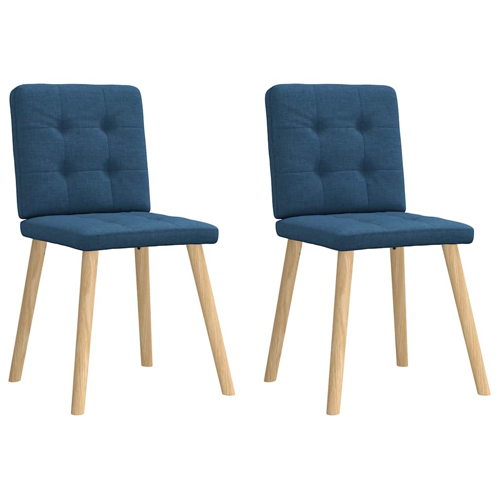 Chaises à manger lot de 2 bleu tissu - XIOS