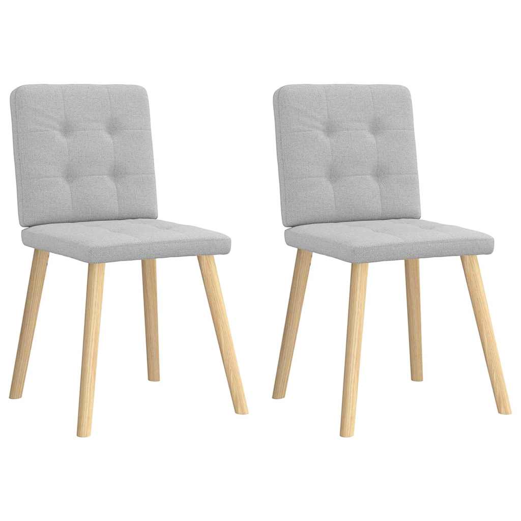 Chaises à manger lot de 2 gris nuage tissu - XIOS