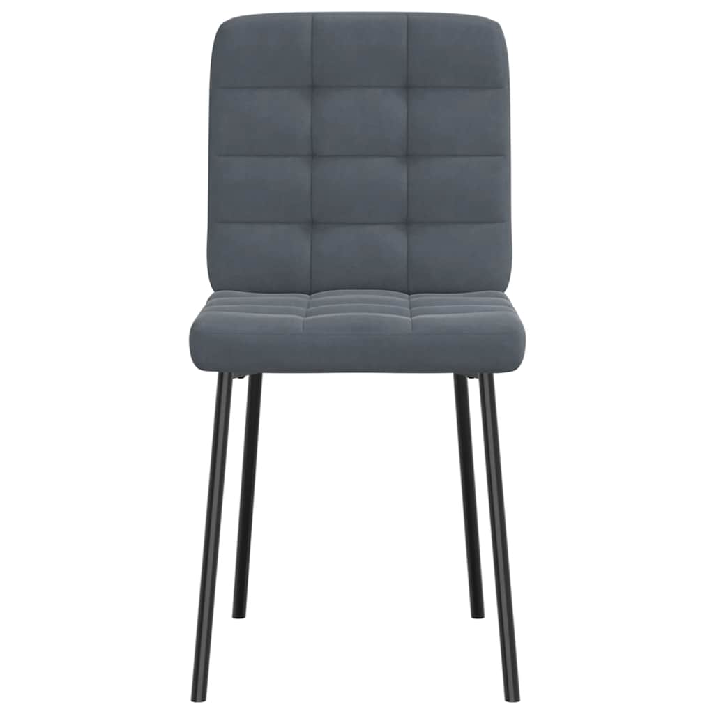 Chaises à manger lot de 2 Gris foncé Velours - XIOS