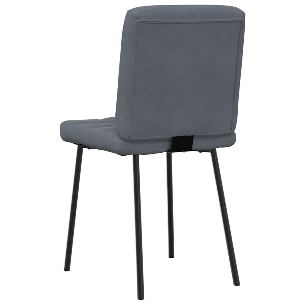 Chaises à manger lot de 2 Gris foncé Velours - XIOS