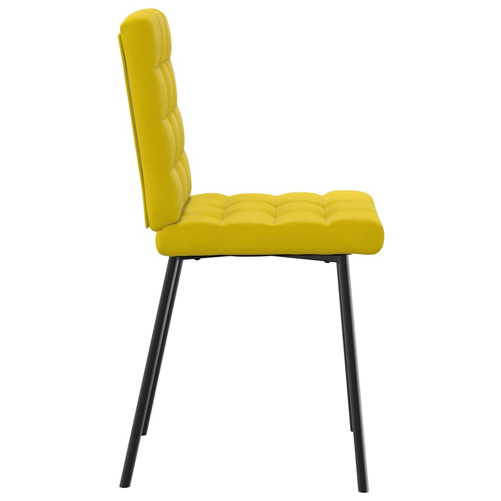 Chaises à manger lot de 2 Jaune Velours - XIOS