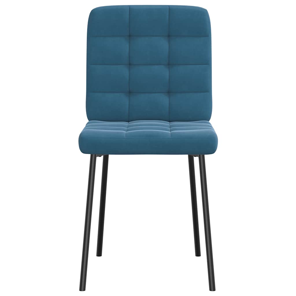 Chaises à manger lot de 2 Bleu Velours - XIOS