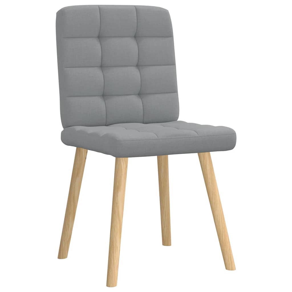 Chaises à manger lot de 2 gris clair tissu - XIOS