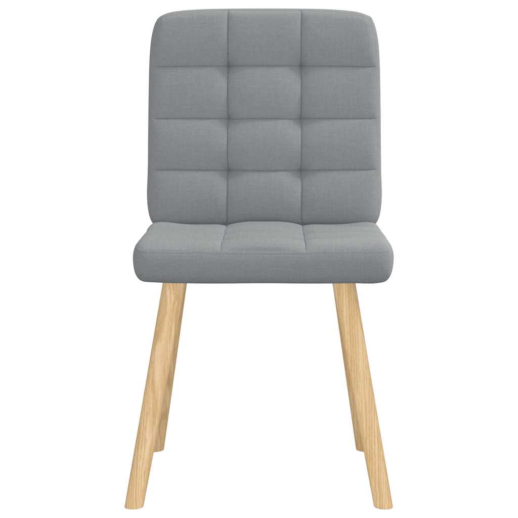 Chaises à manger lot de 2 gris clair tissu - XIOS