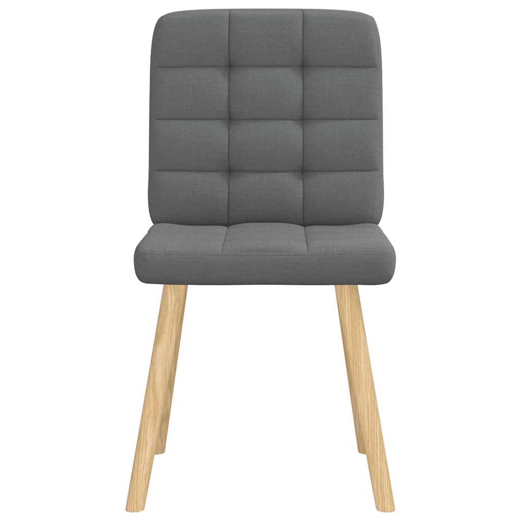 Chaises à manger lot de 2 gris foncé tissu - XIOS