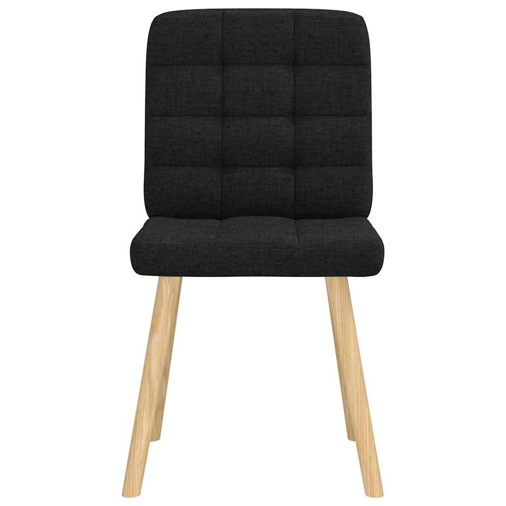 Chaises à manger lot de 2 noir tissu - XIOS