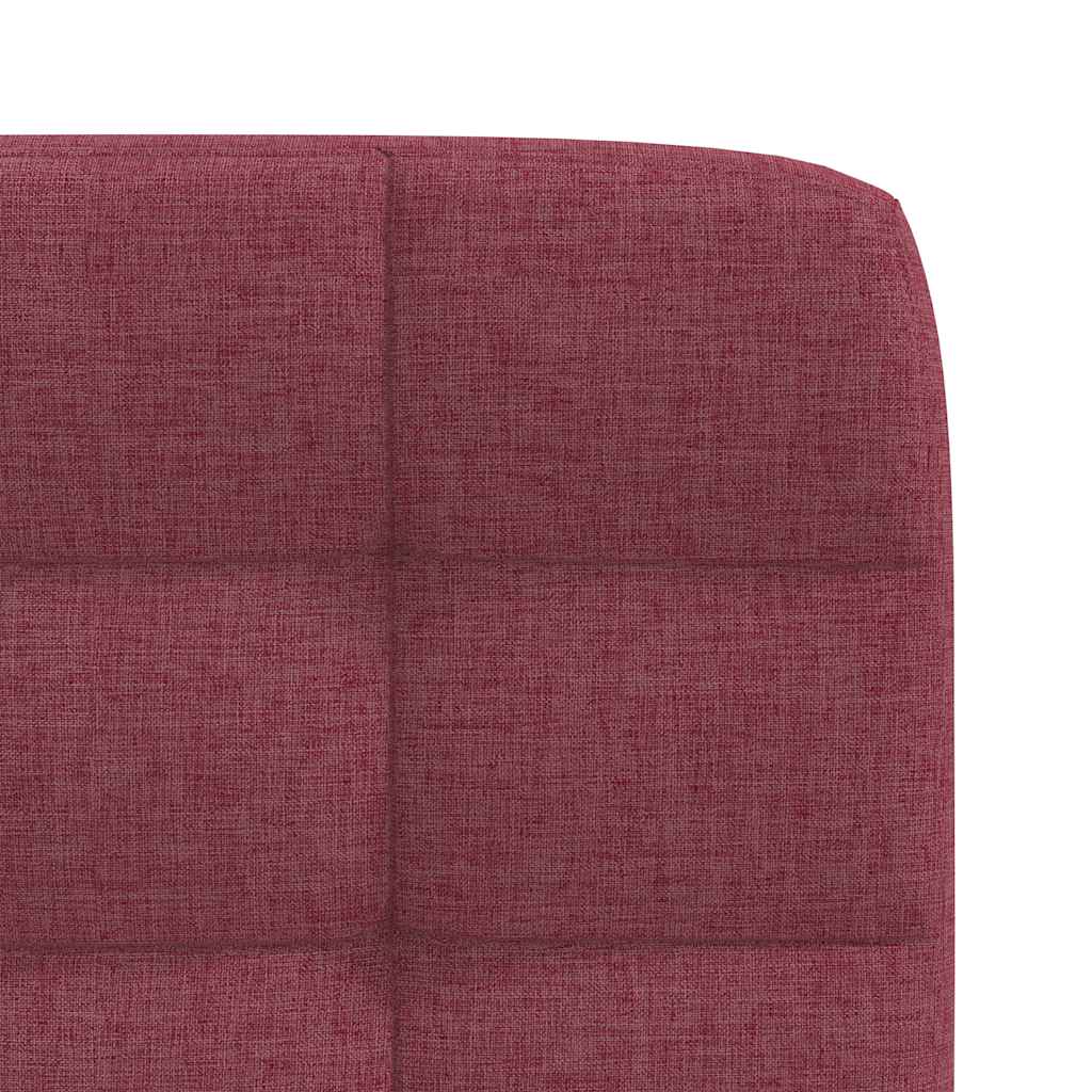Chaises à manger lot de 2 rouge bordeaux tissu - XIOS