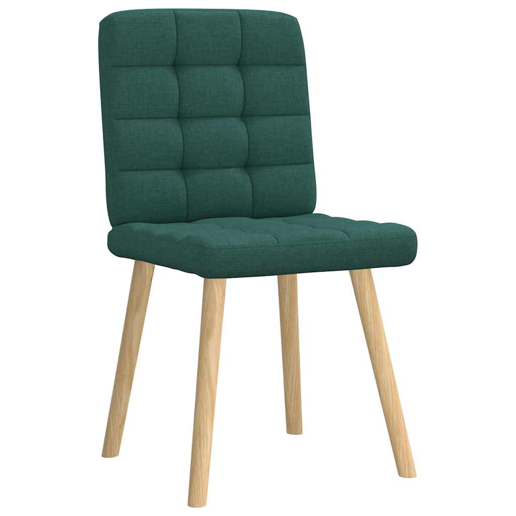 Chaises à manger lot de 2 vert foncé tissu - XIOS