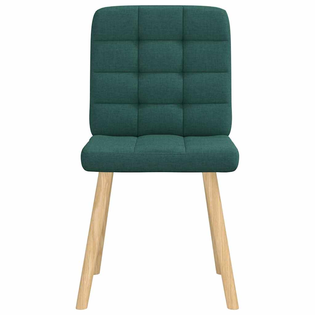 Chaises à manger lot de 2 vert foncé tissu - XIOS