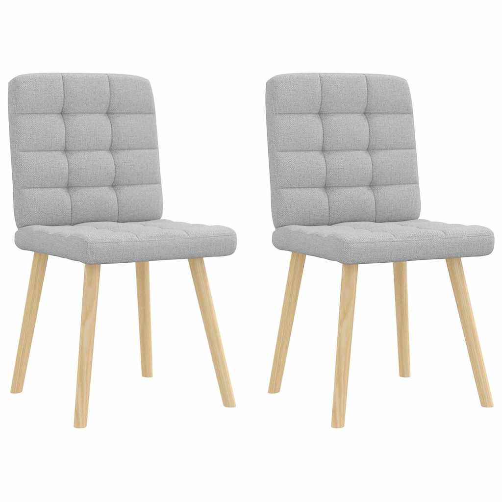 Chaises à manger lot de 2 gris nuage tissu - XIOS