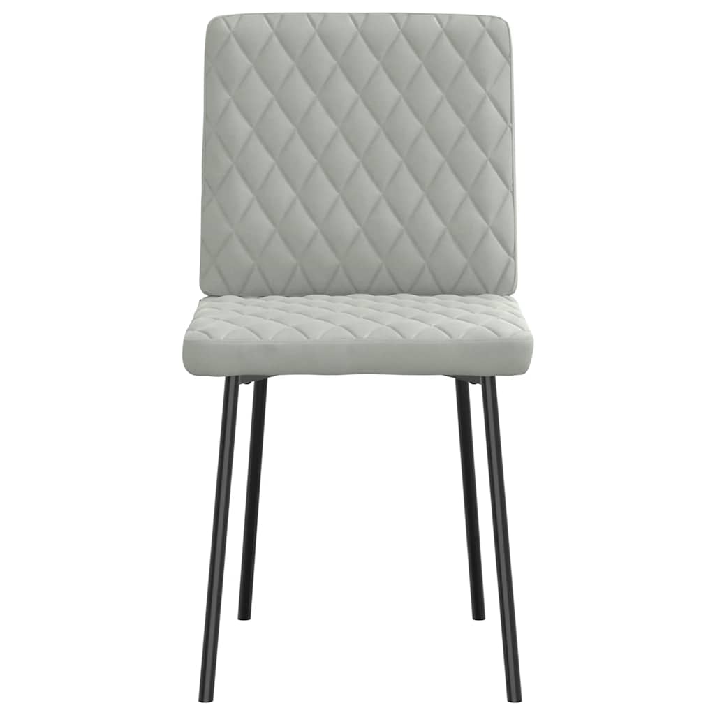 Chaises à manger lot de 2 Gris clair Velours - XIOS