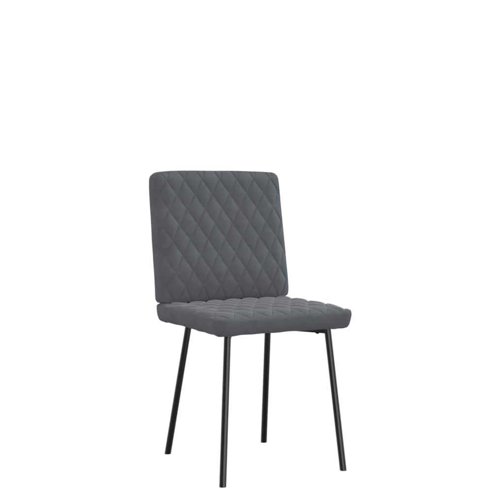 Chaises à manger lot de 2 Gris foncé Velours - XIOS