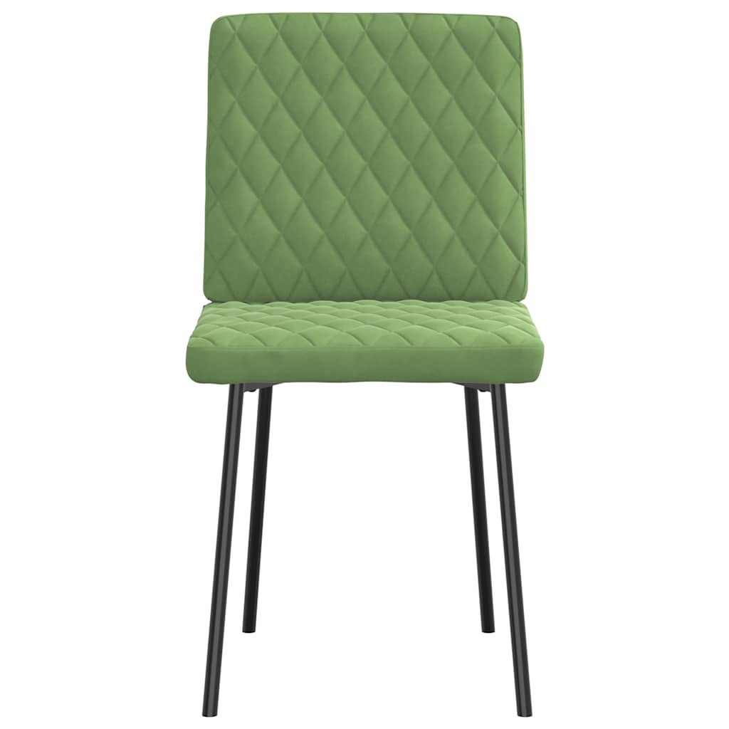 Chaises à manger lot de 2 Vert clair Velours Chaises de cuisine vidaXL