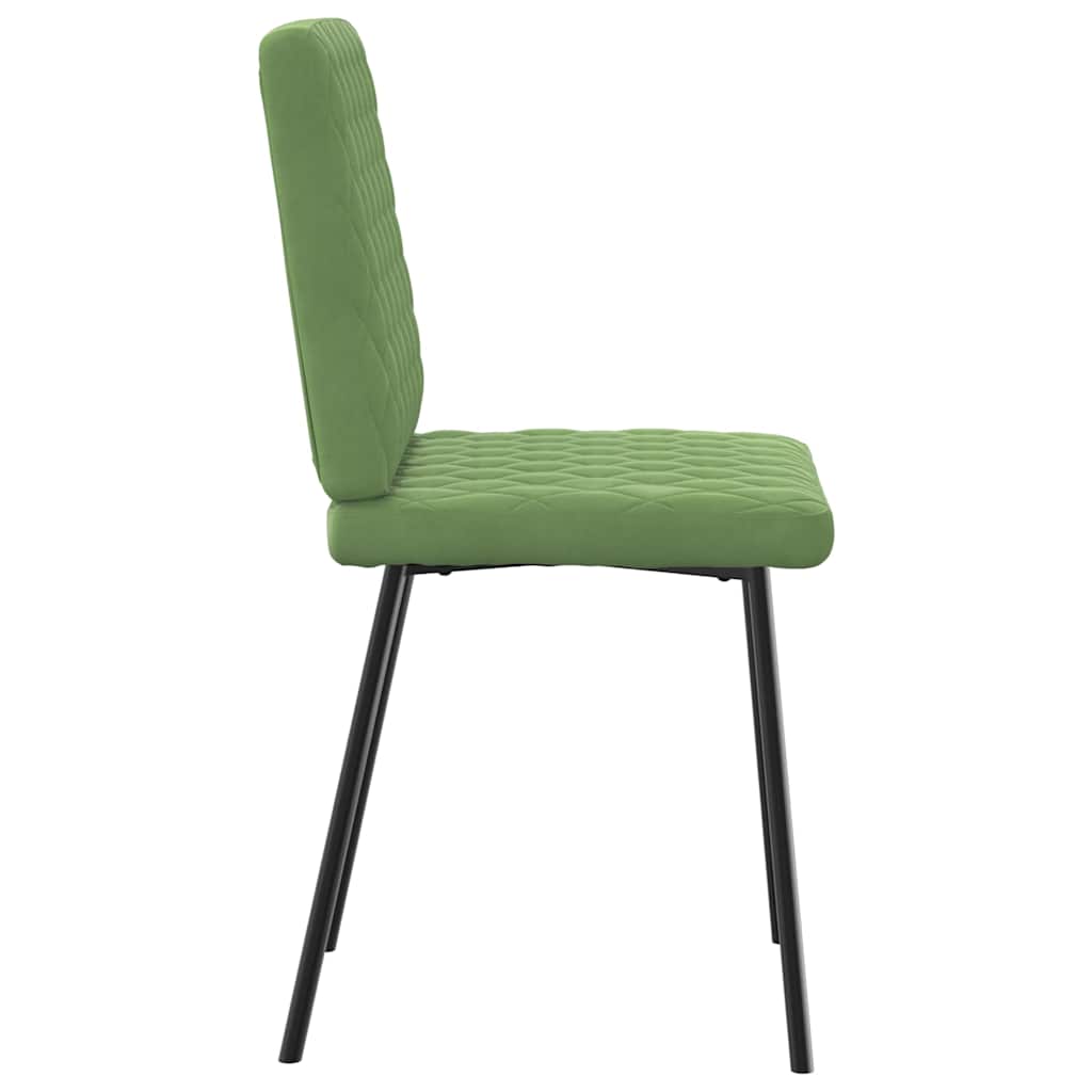 Chaises à manger lot de 2 Vert clair Velours Chaises de cuisine vidaXL