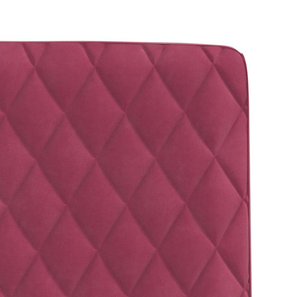Chaises à manger lot de 2 Rouge bordeaux Velours Chaises de cuisine vidaXL