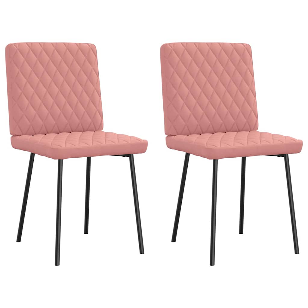 Chaises à manger lot de 2 rose similicuir Chaises de cuisine vidaXL