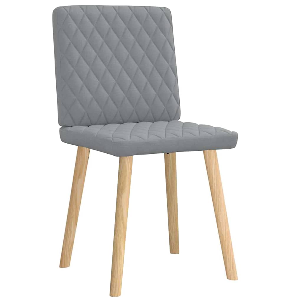 Chaises à manger lot de 2 gris clair tissu - XIOS