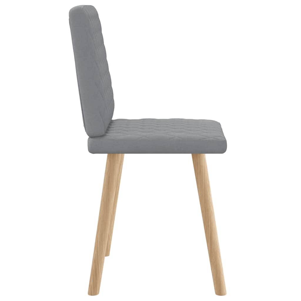 Chaises à manger lot de 2 gris clair tissu - XIOS
