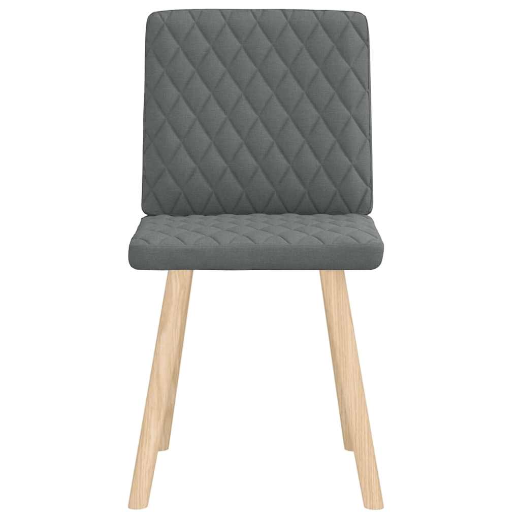 Chaises à manger lot de 2 gris foncé tissu - XIOS