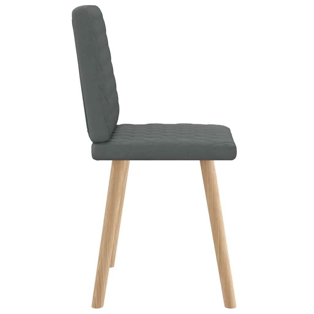 Chaises à manger lot de 2 gris foncé tissu - XIOS