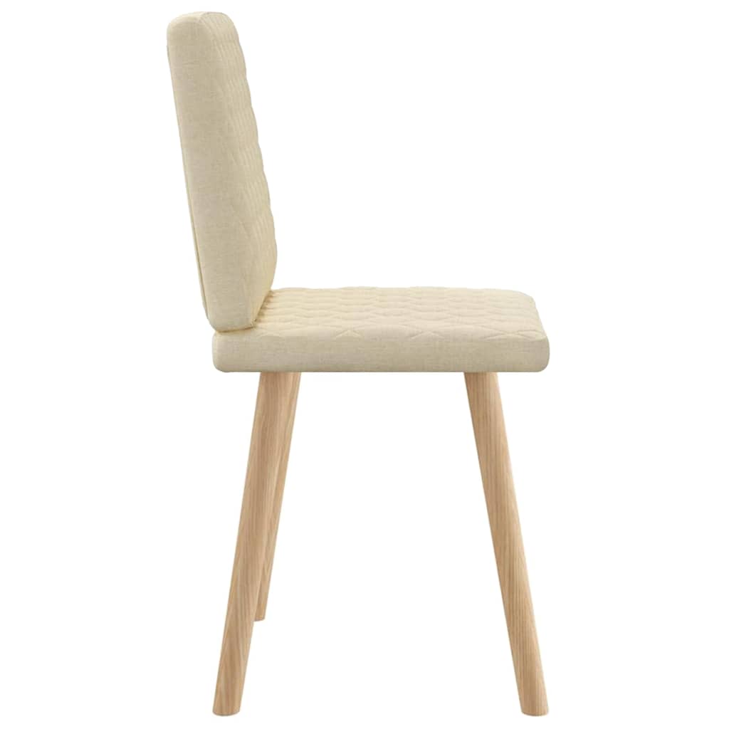 Chaises à manger lot de 2 crème tissu - XIOS