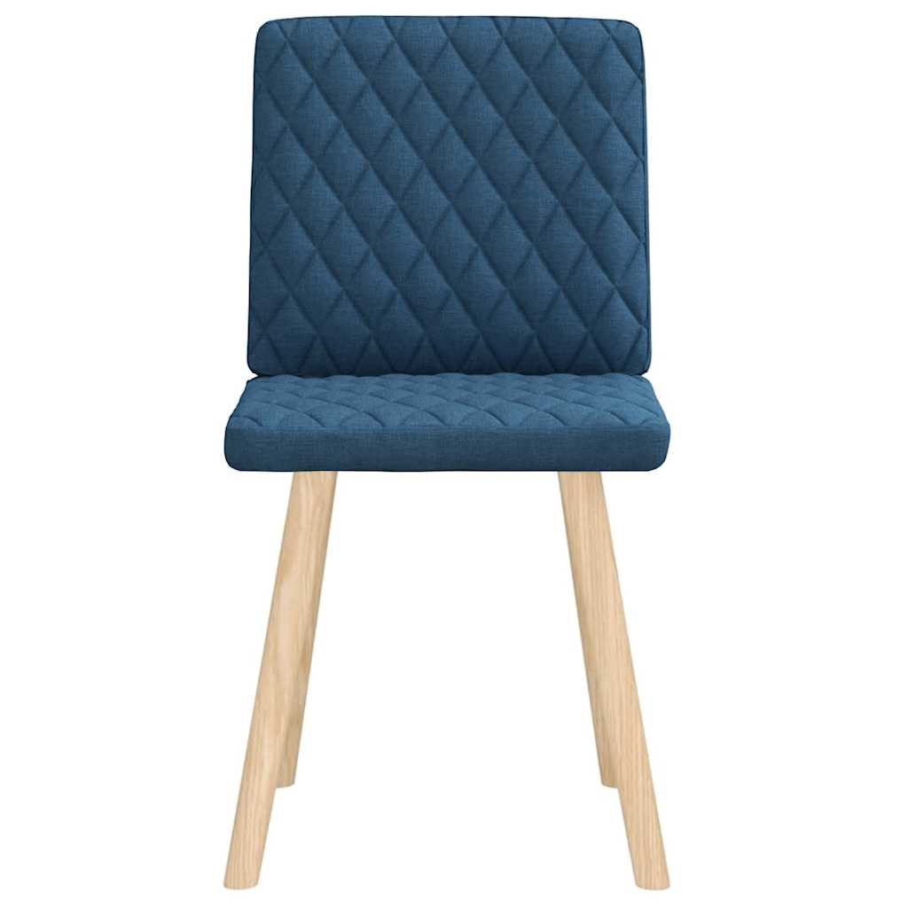 Chaises à manger lot de 2 bleu tissu