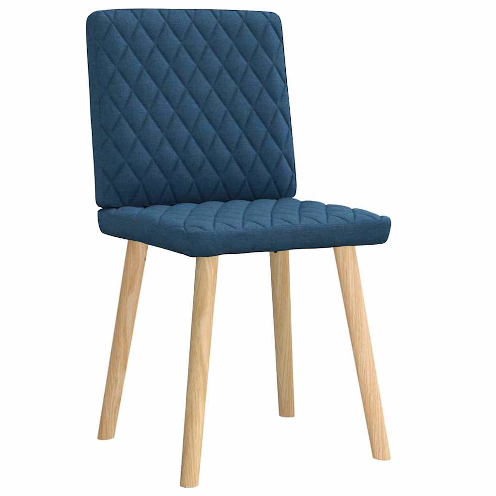 Chaises à manger lot de 2 bleu tissu
