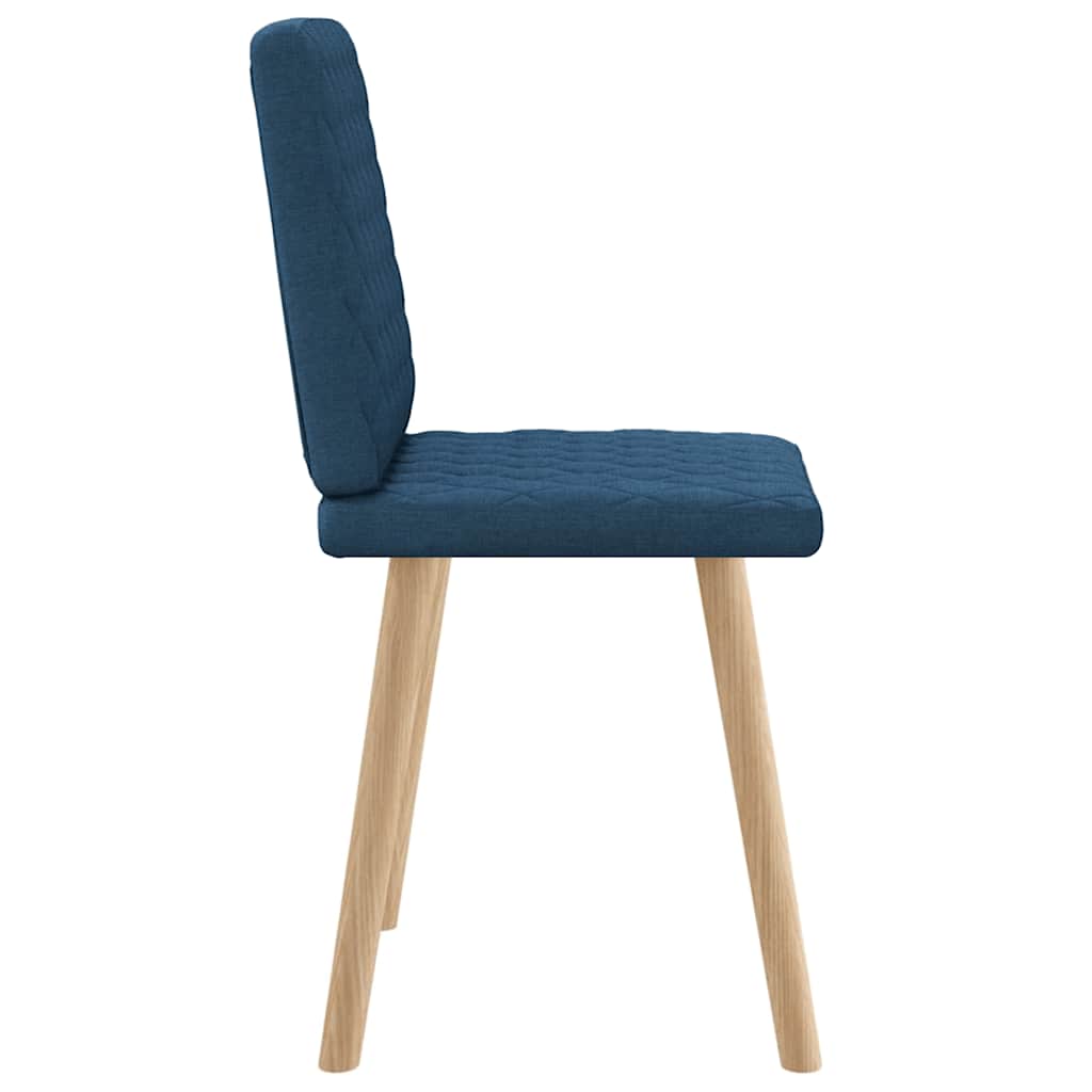 Chaises à manger lot de 2 bleu tissu